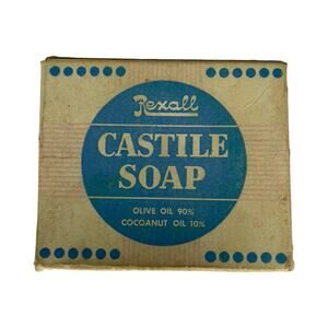 Vintage Rexall Castile Soap Box - Retro Bathroom Decor Collectible Unused